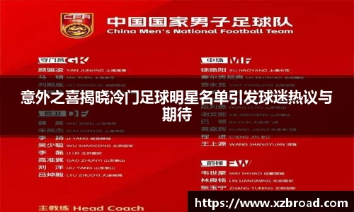 意外之喜揭晓冷门足球明星名单引发球迷热议与期待